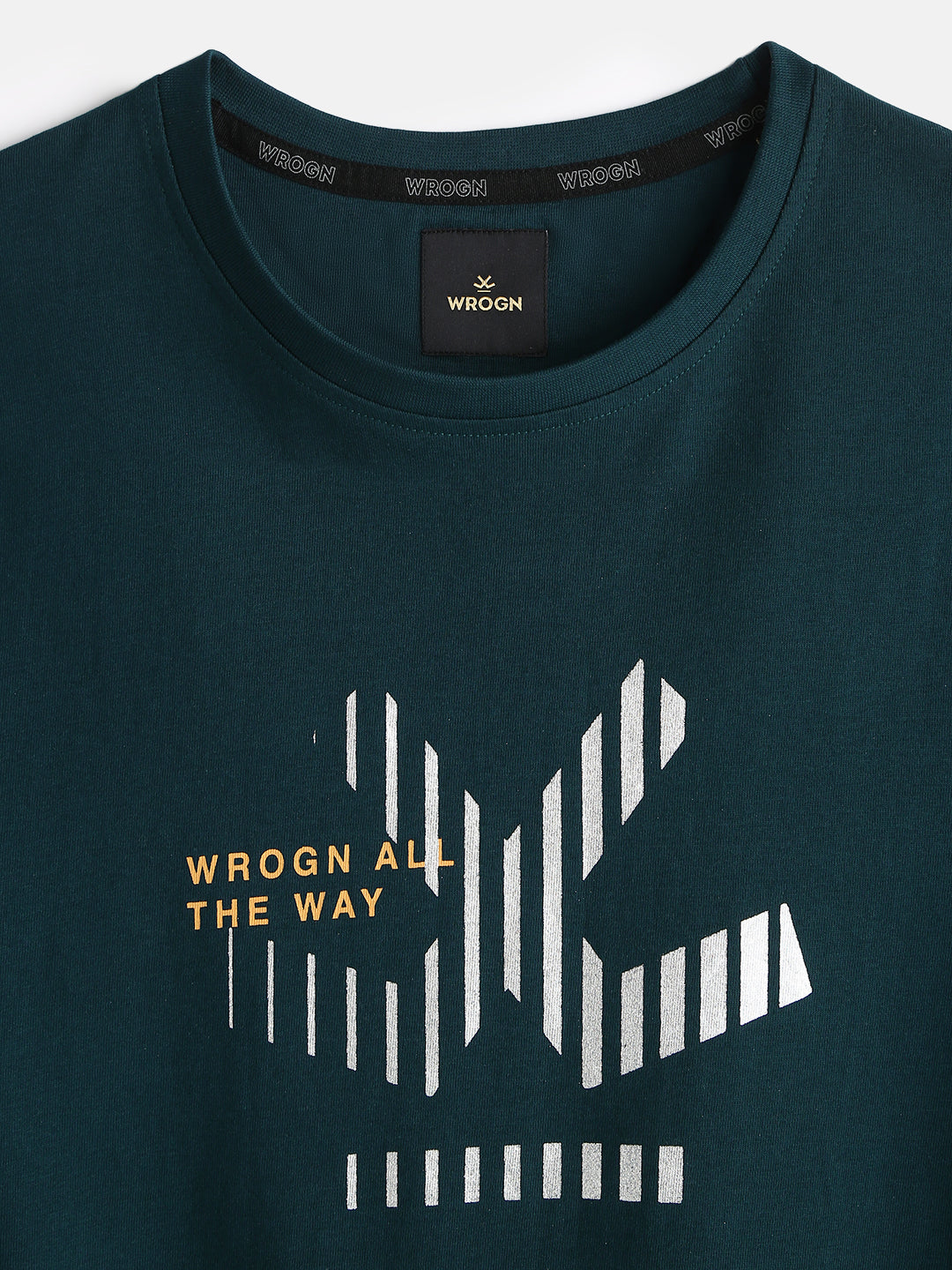 Foil Printed Slim Fit T-Shirt | Green