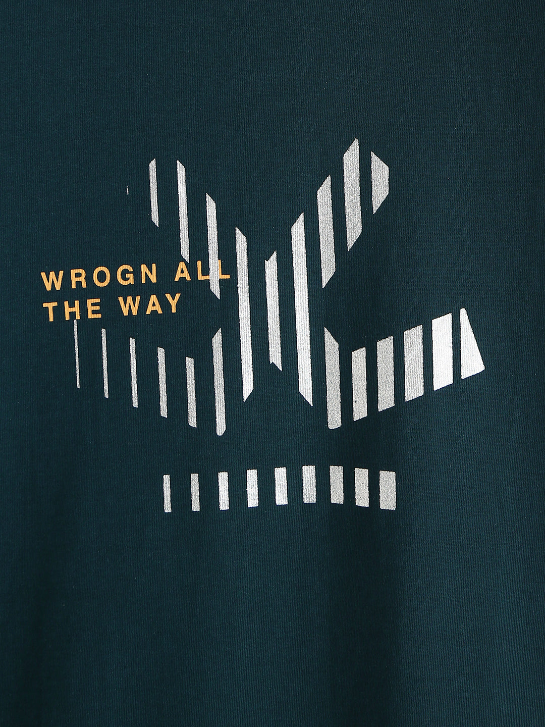 Foil Printed Slim Fit T-Shirt | Green