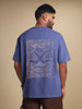 Logo Printed Oversized T-Shirt | Dark Blue