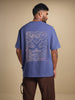 Logo Printed Oversized T-Shirt | Dark Blue