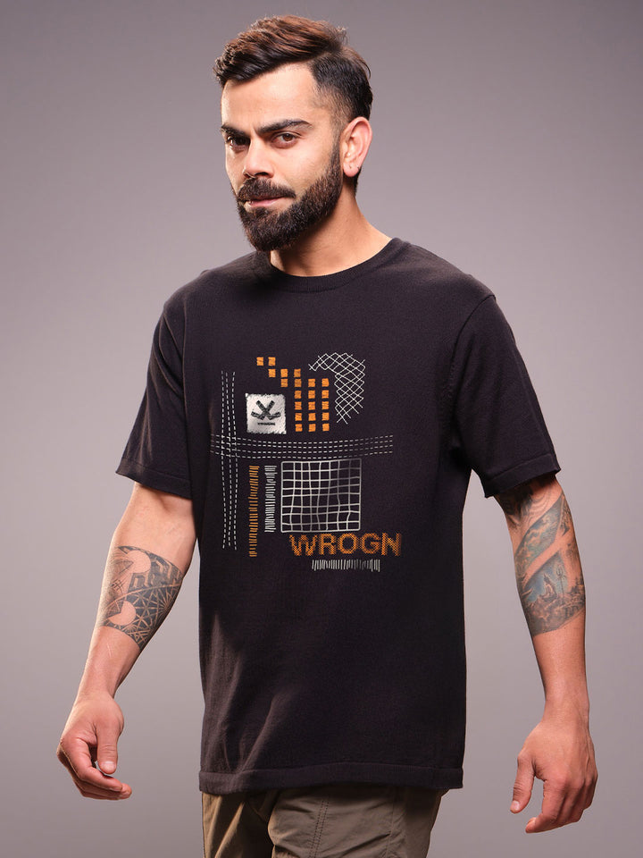 Casual Printed T-Shirt | Black