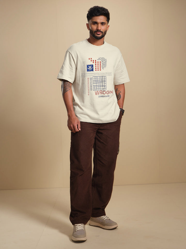 Casual Printed T-Shirt | Beige