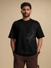 Embroidered Oversized T-Shirt | Black