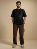 Embroidered Oversized T-Shirt | Black