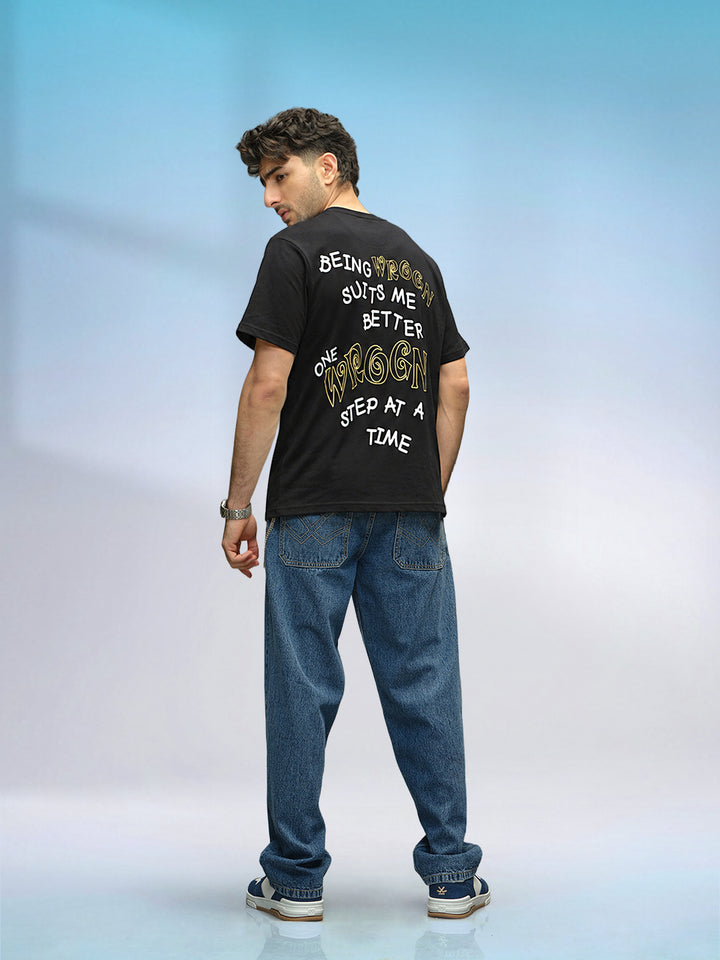 Casual Men's Graphic Tee | Black