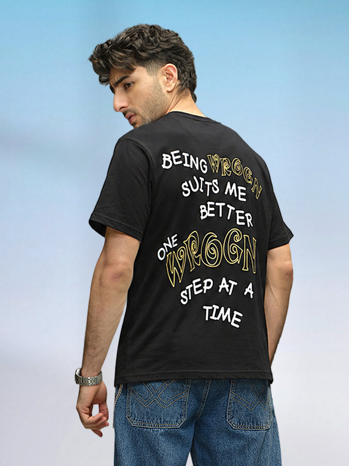 Casual Men's Graphic Tee | Black