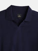 Solid Textured Slim Fit Polo T-Shirt  | Navy Blue