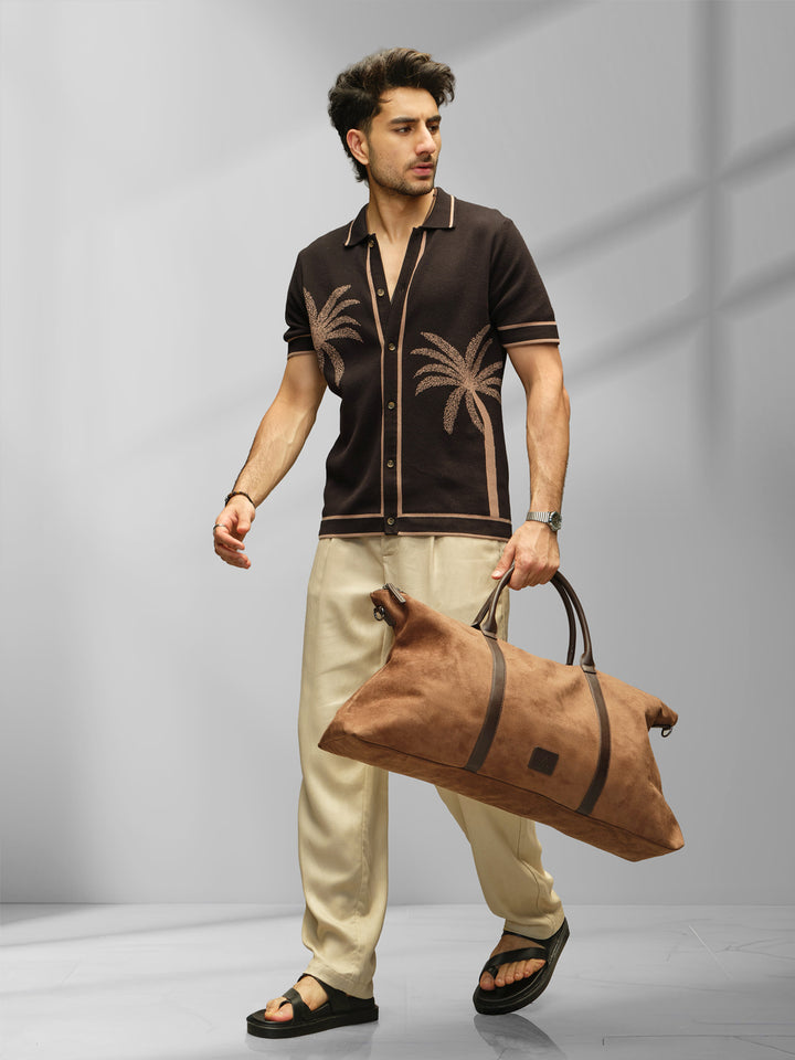 Suede Weekender Duffle | Brown (55L)