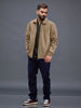 Men's Neutral-Tone Casual Zip Jacket | Beige