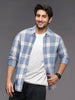 Checkered Pattern Casual Shirt For Men |Blue