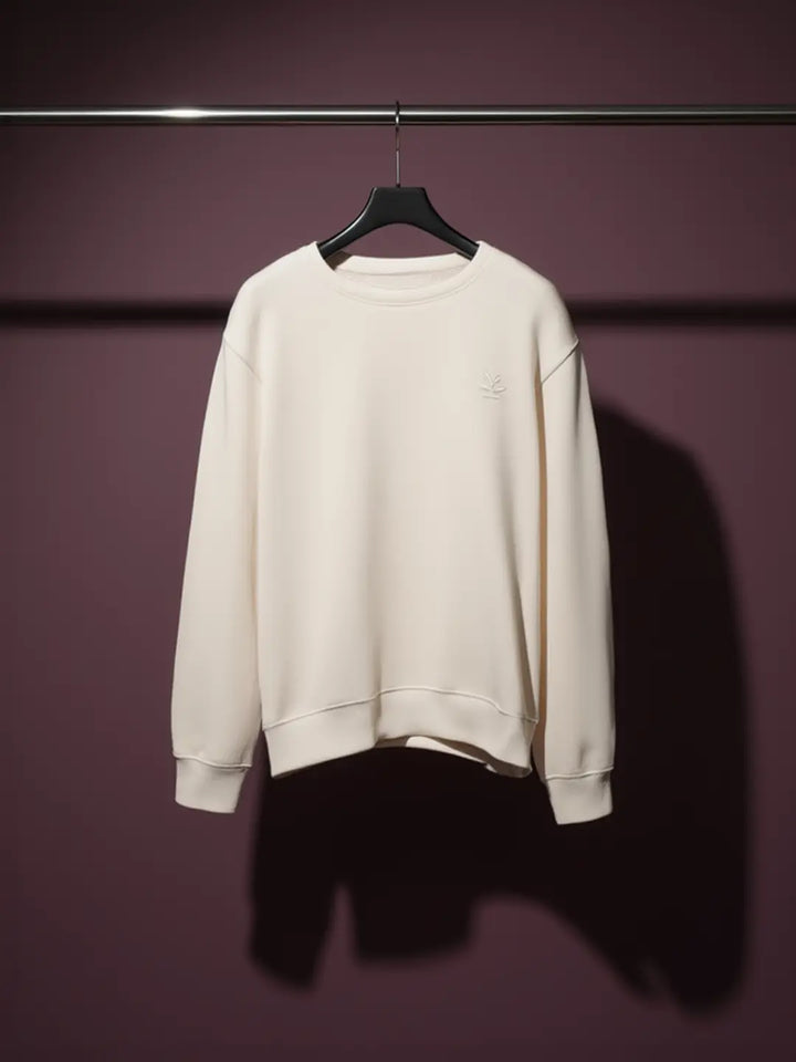 Men's Solid Casual Comfort Fit Sweatshirt | Aloe Wash