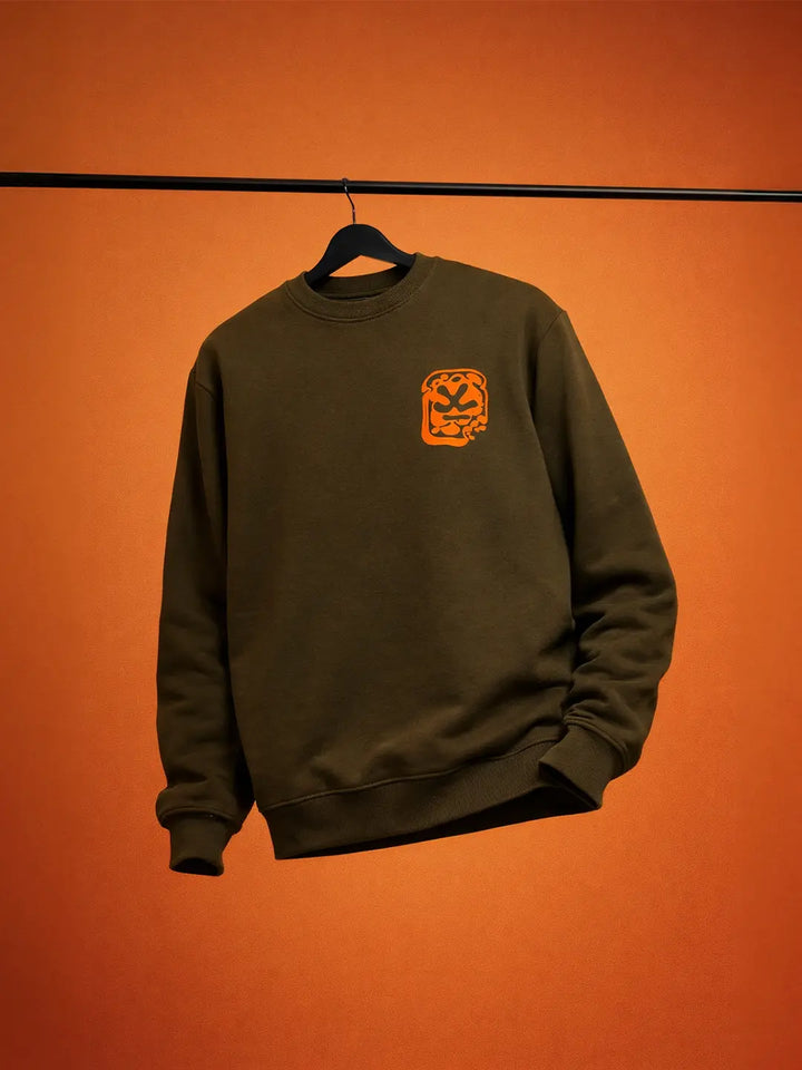 Graphic Accent Sweatshirt | Olive