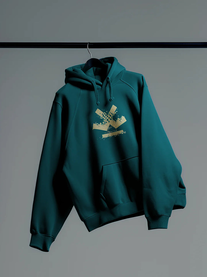 Wrogn Oversized Graphic Hoodie For Men | Teal