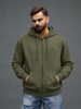 Men’s Solid Zip-Up Hoodie Sweatshirt | Olive