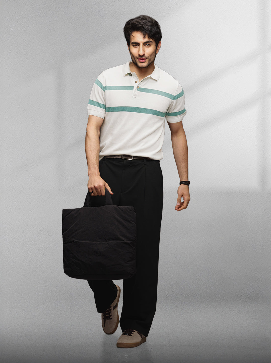 Flat Knit Slim Fit T-Shirt | Off White