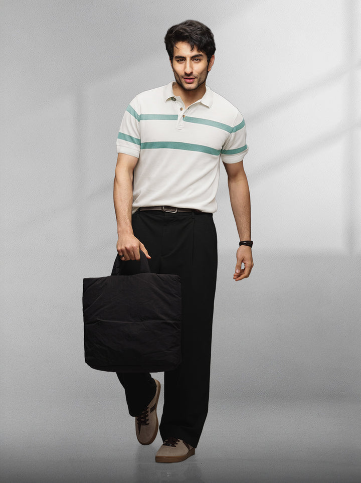 Flat Knit Slim Fit T-Shirt | Off White