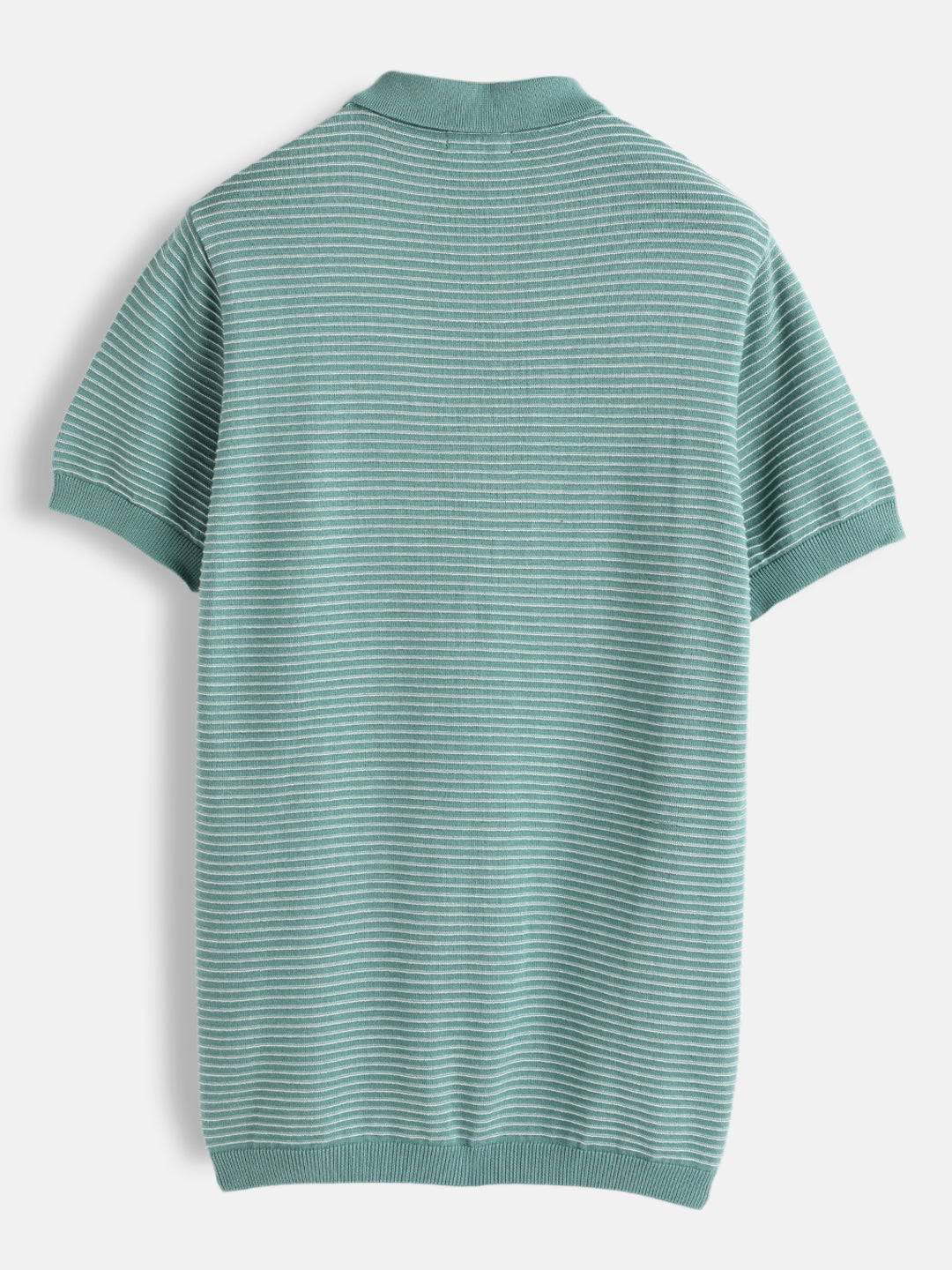 Slim Fit 100% Cotton Flat Knit Polo | Green