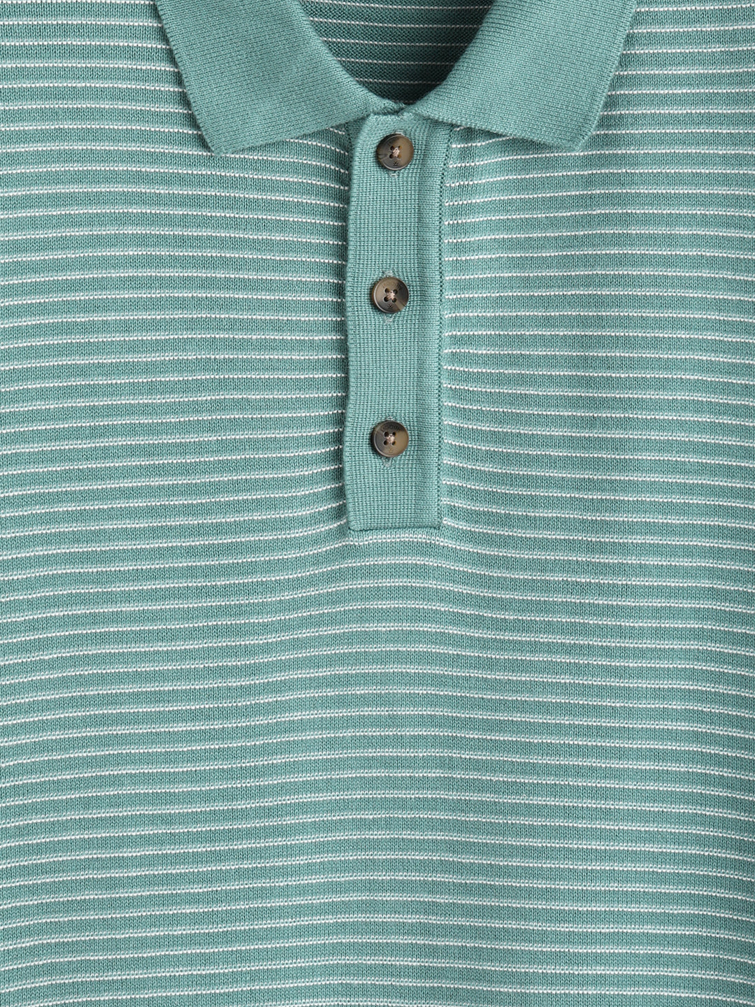 Slim Fit 100% Cotton Flat Knit Polo | Green