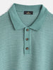 Slim Fit 100% Cotton Flat Knit Polo | Green