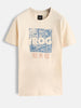 Ancient Markings Inspired Brand Carrier Slim Fit T-Shirt | Beige