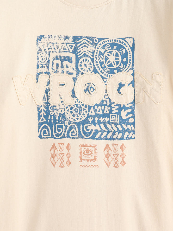 Ancient Markings Inspired Brand Carrier Slim Fit T-Shirt | Beige