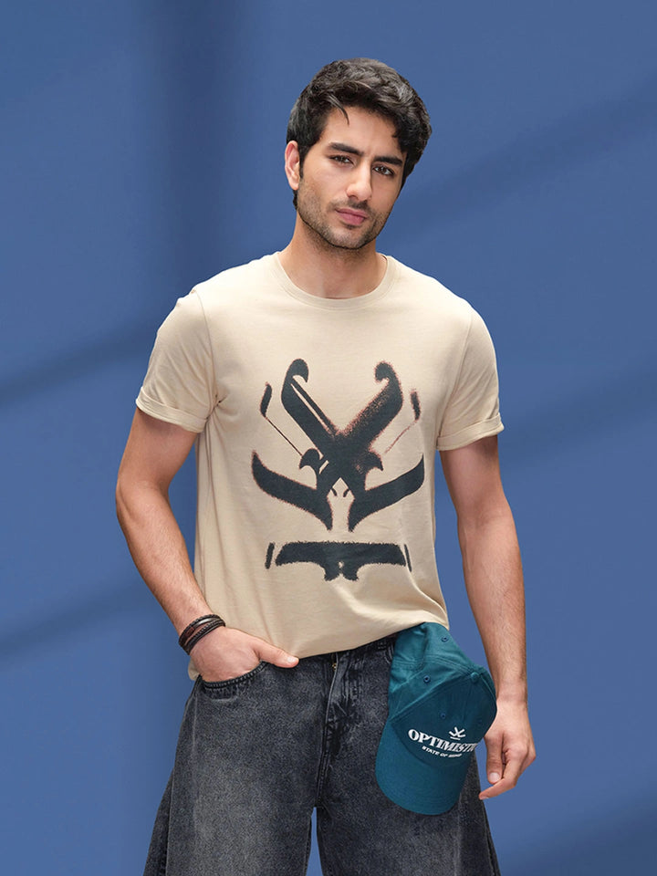 Ancient Script Inspired Brand Carrier | Khaki