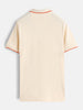 Embroidered Look Engineered Aop Polo T-Shirt  | Beige