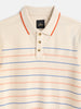 Embroidered Look Engineered Aop Polo T-Shirt  | Beige