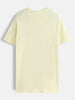 Zen Inspired Chest Print Graphic Crew Neck T-Shirt  |  Yellow