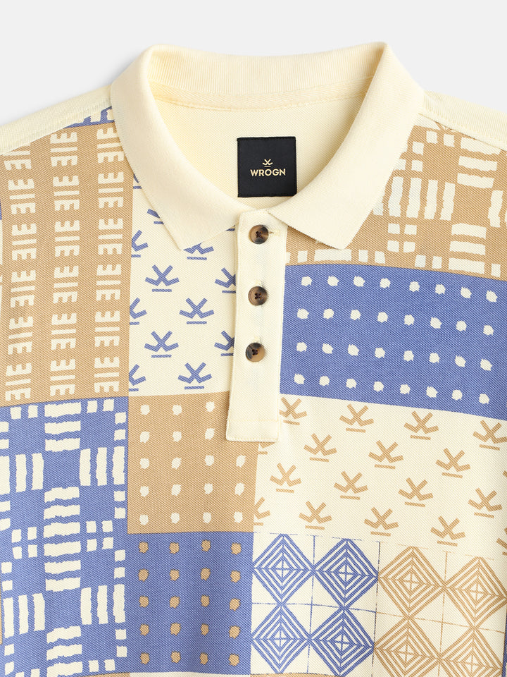 Classic AOP Polo T-Shirt | Yellow