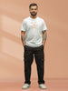 Metallic Foil Printed Slim Fit T-Shirt | White