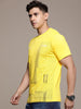 Chaos Printed Yellow Cotton T-Shirt