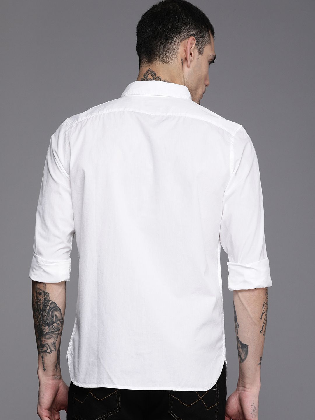 Long Sleeve White Poplin Shirt