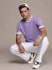 Lavender and White Striped Edges T-Shirt