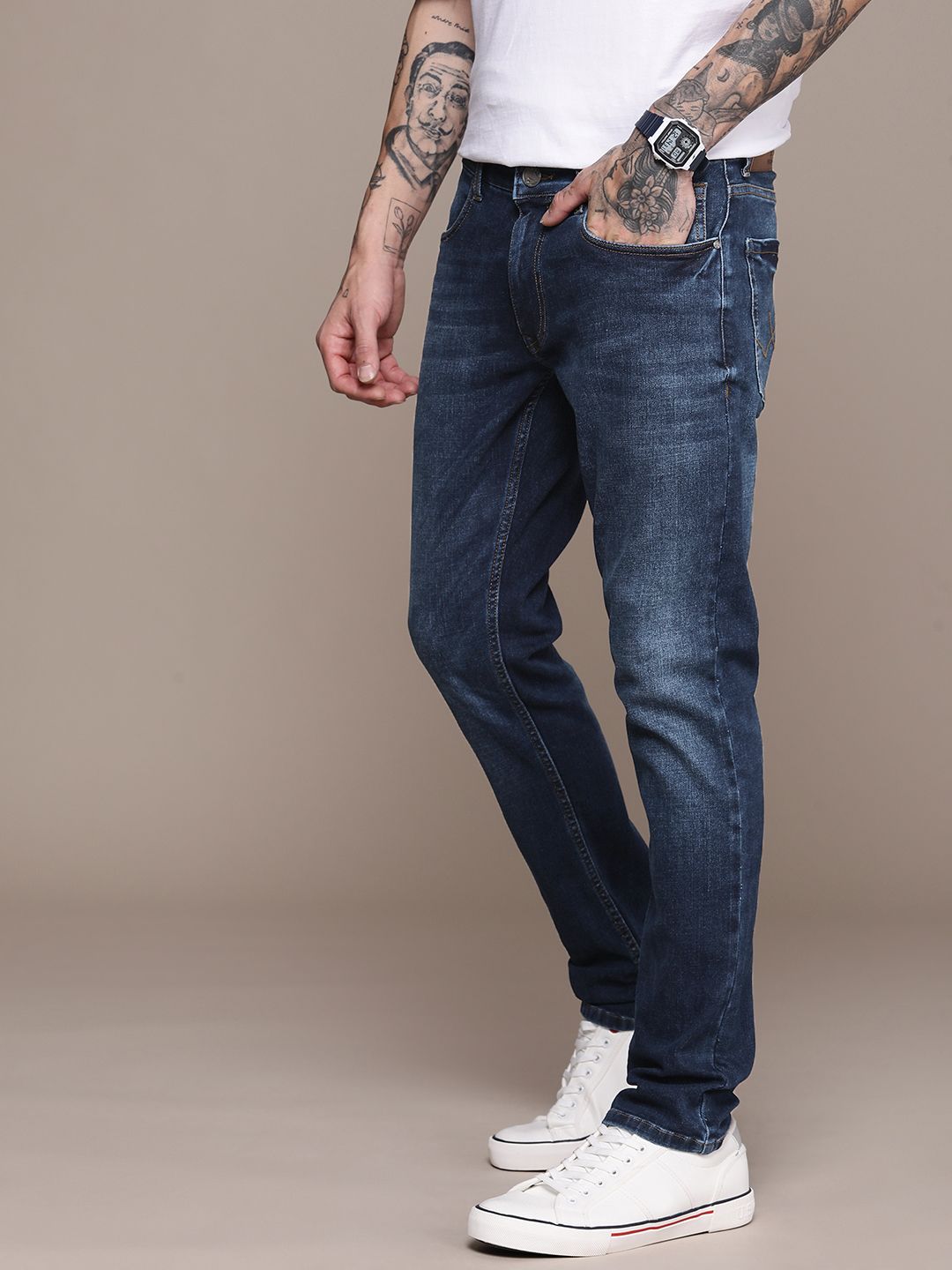 Light Faded Classic Denim Jeans