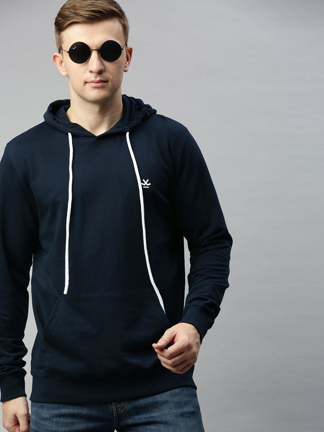 Solid Navy Pop Urban Hoodie