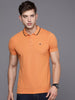 Basic Orange Polo Collar T-Shirt