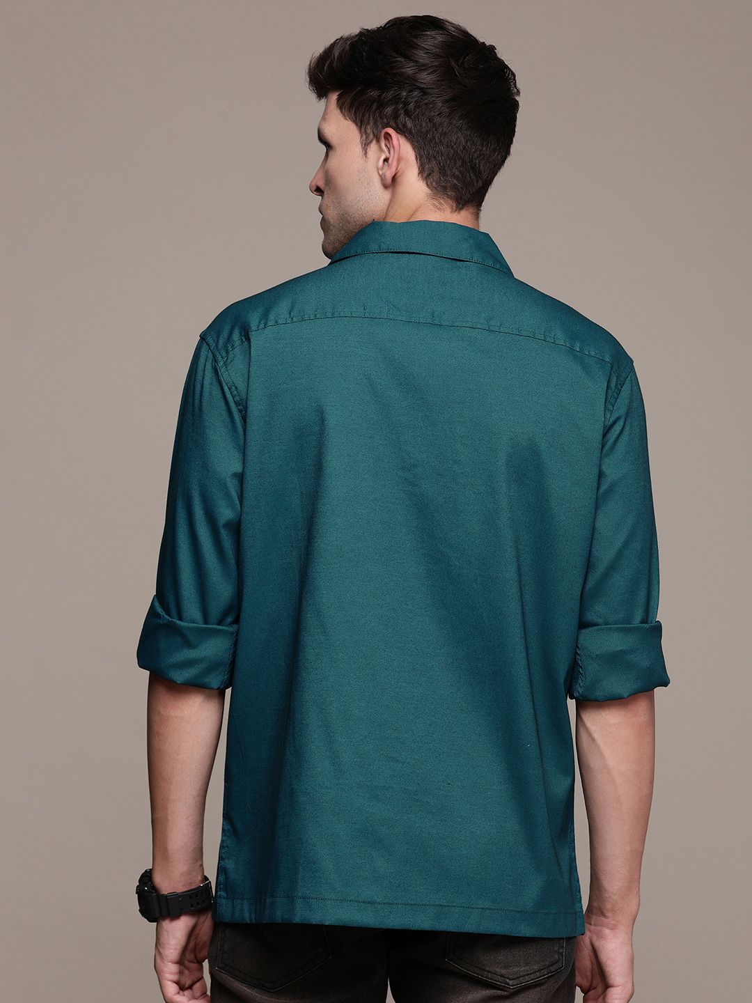 Dark Teal Double Pocket Shacket