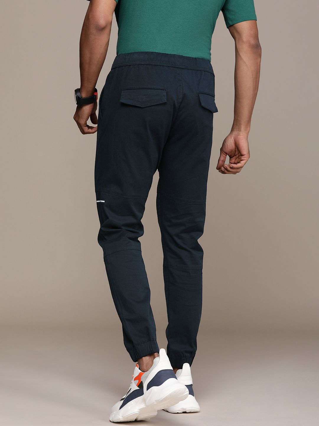 Fuel Print Navy Blue Woven Jogger