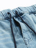 Blue Mildly Distressed Denim Jogger