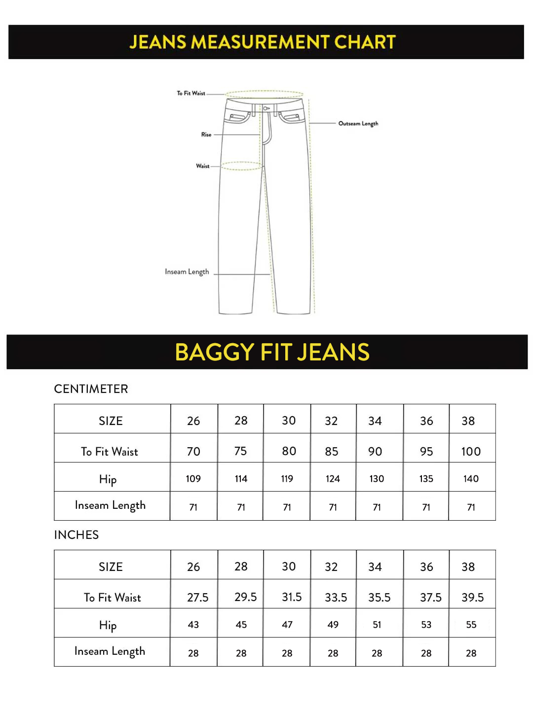 Solid Baggy Fit Jeans Black Wrogn