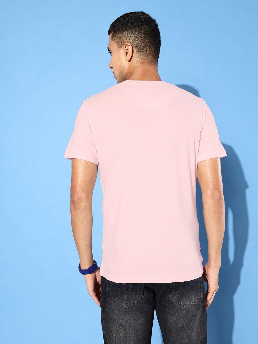 Quirky Pink Colourblocked  T-Shirt