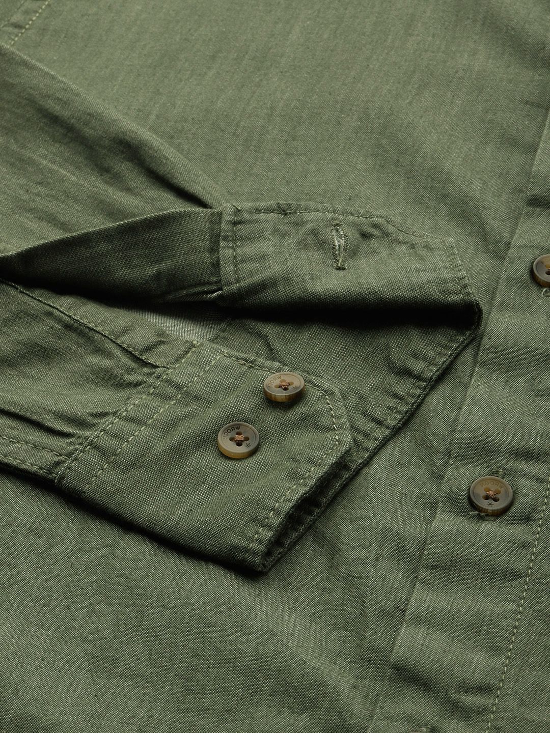 Solid Green Chambray Shirt