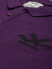 Bold Purple Polo Collar T-Shirt