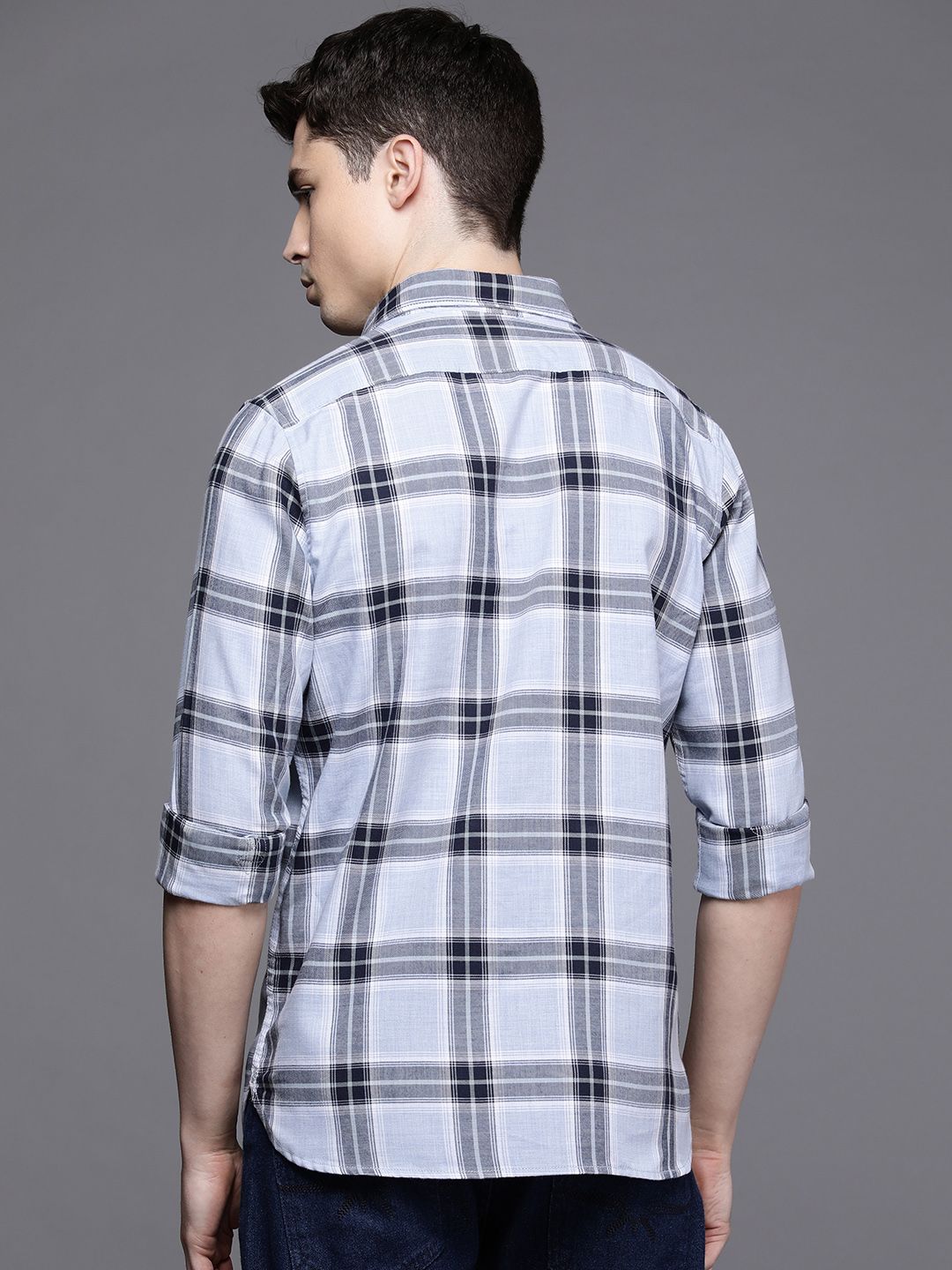 Checks on Canvas Plaid Shirt