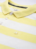 Striped Yellow Colourblocked Polo T-Shirt