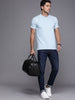 Basic Blue Polo Collar T-Shirt