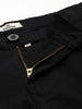 Solid Black Woven Chinos Trousers