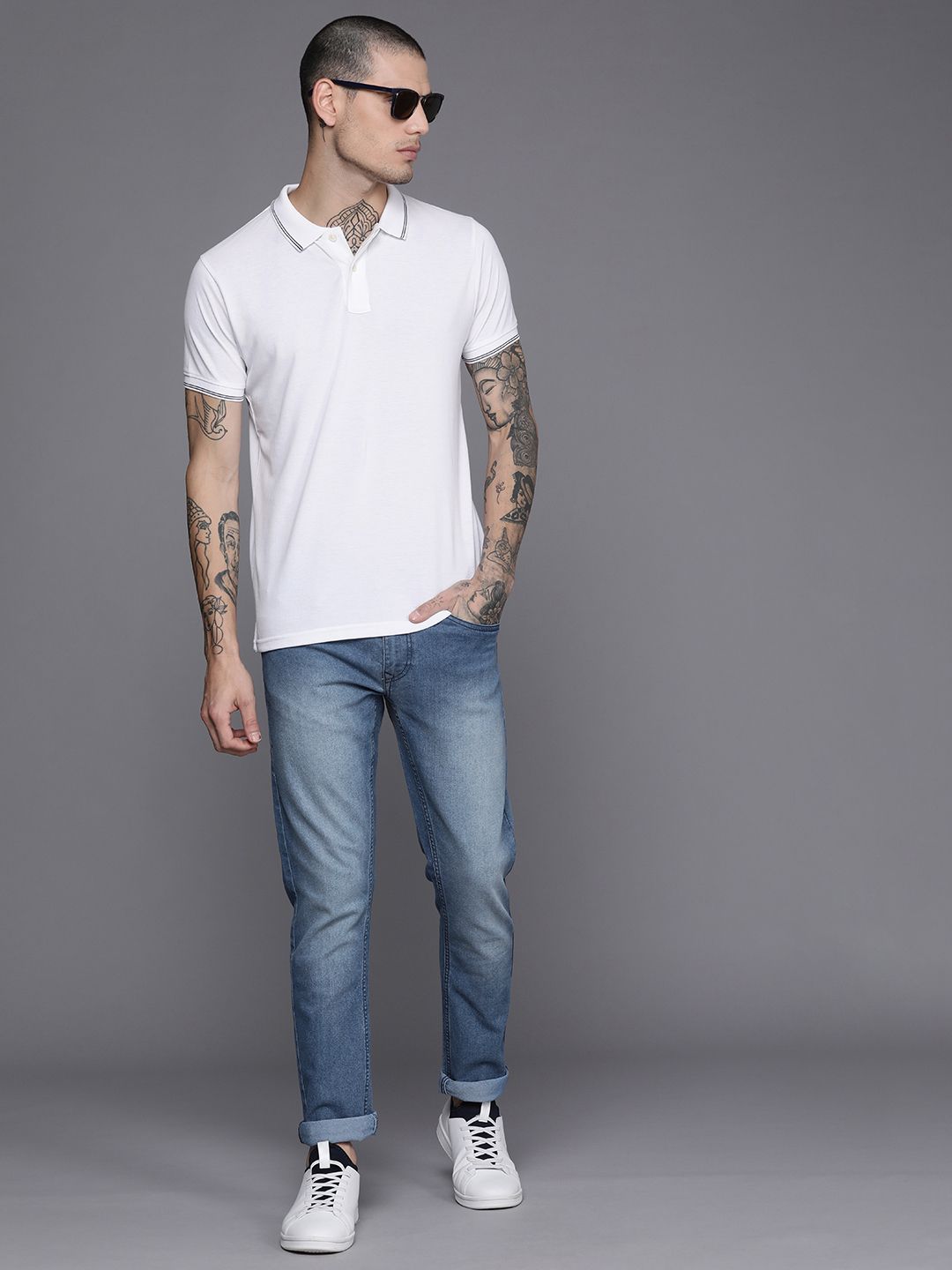 Blue Stretch Light Fade Jeans