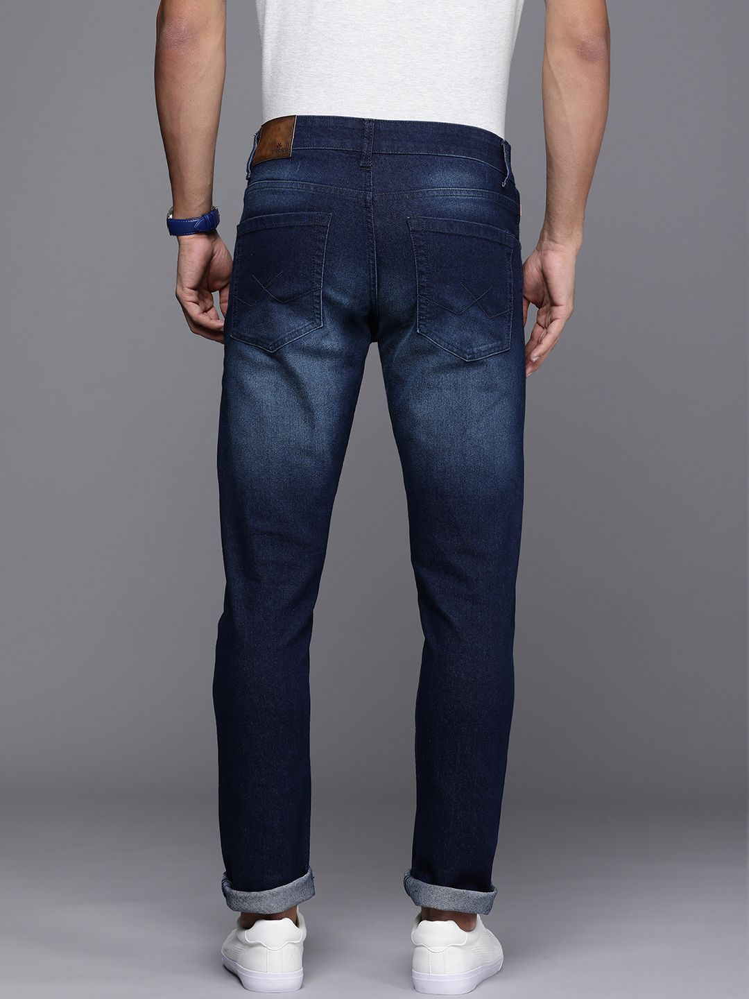 Faded Slim Fit Mid-Rise Blue Jeans